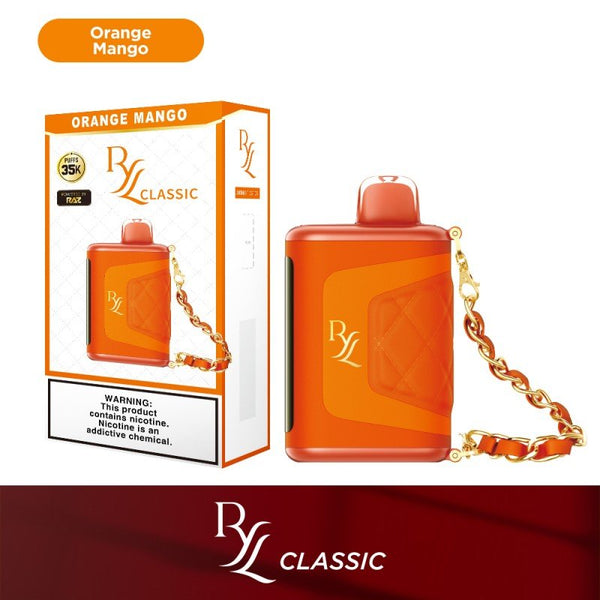 RAZ RYL Classic 35K Puff disposable vape device with sleek design and mouthpiece, designed for easy vaping.