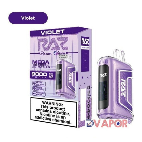 RAZ TN 9000 9000 Puff 5% Disposable with Mega HD Screen Animation