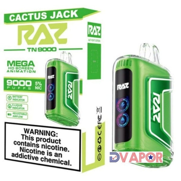 RAZ TN 9000 9000 Puff 5% Disposable with Mega HD Screen Animation