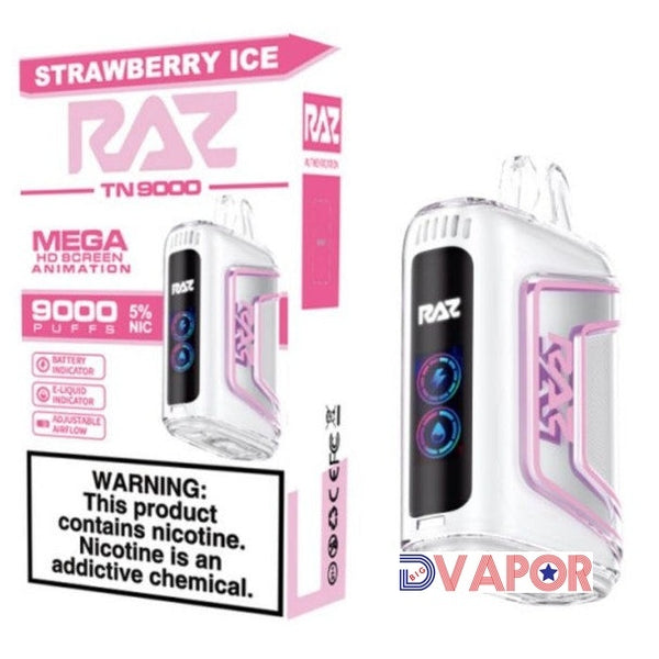 RAZ TN 9000 9000 Puff 5% Disposable with Mega HD Screen Animation