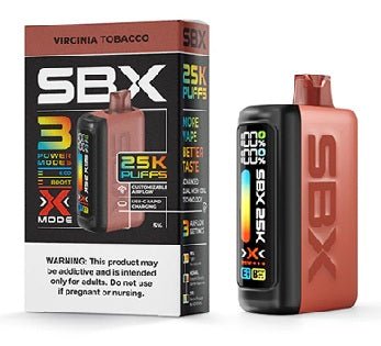 SBX 25k Puff Metatine disposable vape device with sleek design and compact size for on-the-go vaping.