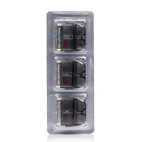 SMOK ACRO replacement vape pods for SMOK ACRO device, showing clear e-liquid reservoirs and mouthpiece.