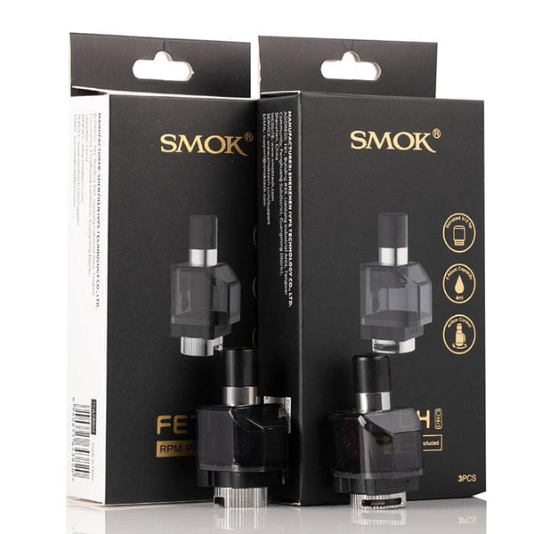 SMOK FETCH Pro replacement pods for vaping device, clear cartridge with visible e-liquid, designed for SMOK hardware.