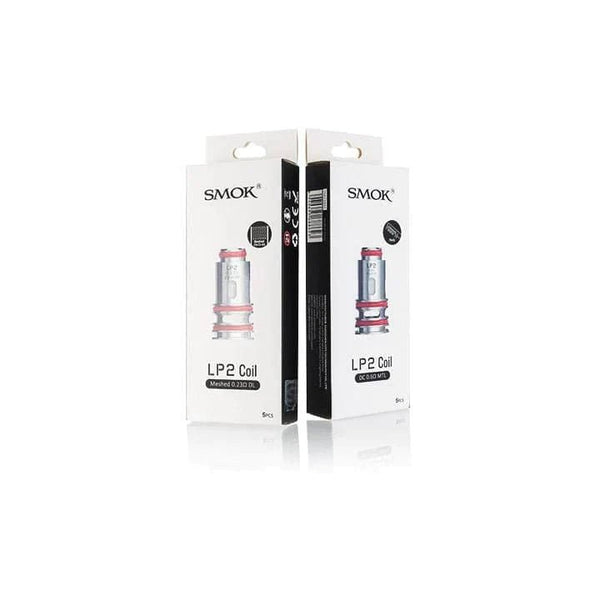 SMOK LP2 replacement coils for vape devices, showing multiple coil heads with cotton wicks and metal casing.