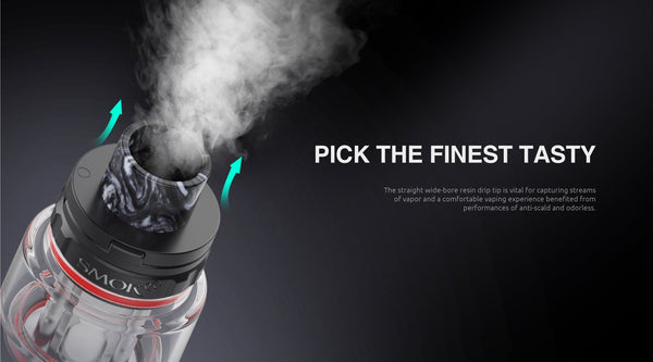 SMOK Mag-18 230W starter kit with sleek black hardware, adjustable airflow, and ergonomic design for vaping enthusiasts.