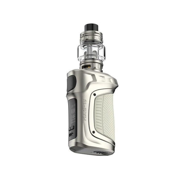 SMOK Mag-18 230W Starter Kit hardware with colorful mod and tank, featuring ergonomic design and adjustable airflow.