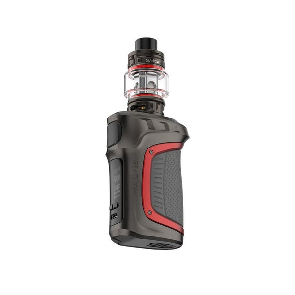 SMOK Mag-18 230W starter kit with mod and tank, black and metallic finish, showcasing the hardware design and display screen.