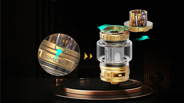 SMOK Mag-18 230W starter kit with mod and tank, featuring a sleek black design and ergonomic grip.