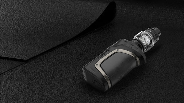 SMOK Mag-18 230W starter kit with black and silver hardware, featuring a mod and tank setup for vaping.