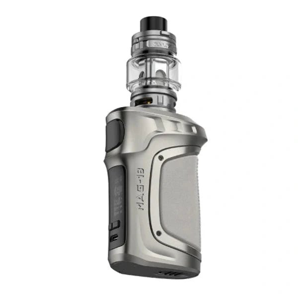 SMOK Mag-18 230W Starter Kit hardware with colorful mod and tank, designed for vaping enthusiasts.