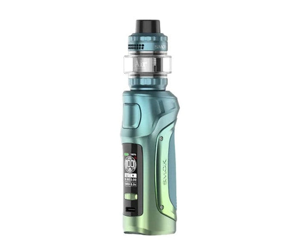 SMOK MAG Solo Starter Kit hardware with sleek black design, featuring a compact mod and matching tank for vaping.