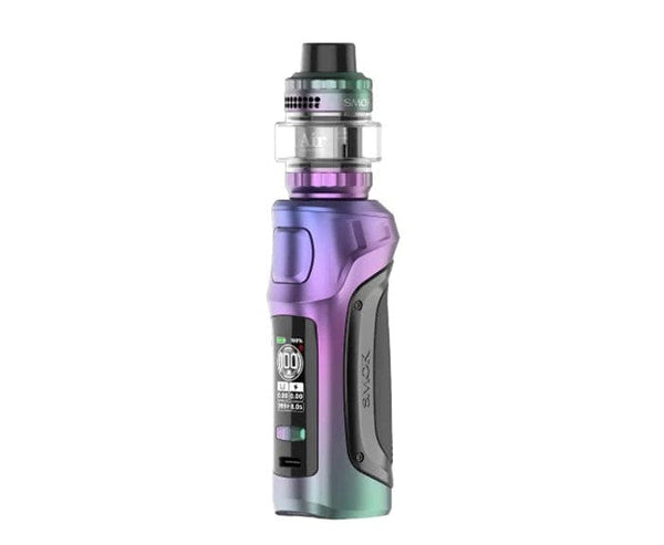 SMOK MAG Solo Starter Kit hardware with sleek black mod and tank, featuring ergonomic design and adjustable airflow.