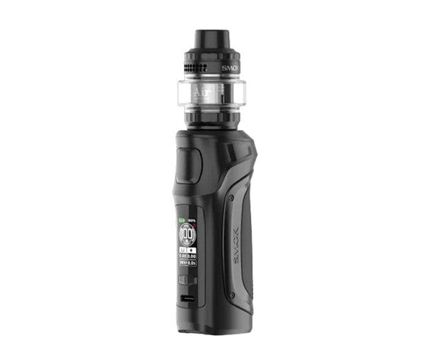 SMOK MAG Solo Starter Kit hardware with sleek black mod and matching tank, designed for vaping enthusiasts.