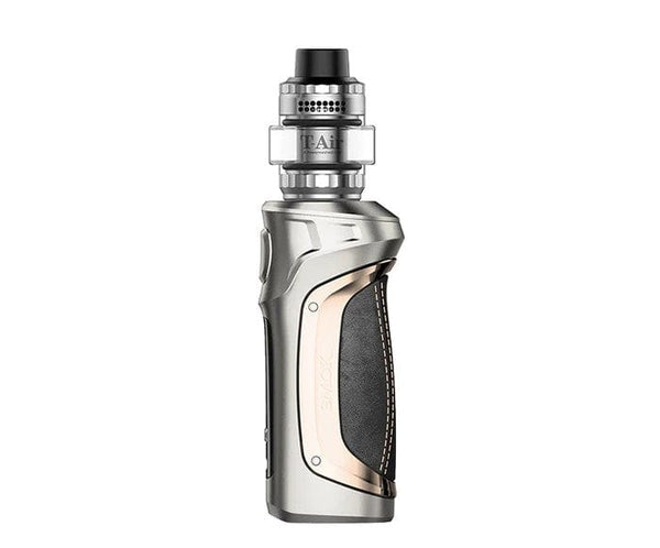 SMOK MAG Solo Starter Kit hardware with sleek black design, featuring a box mod and accessories for vaping.
