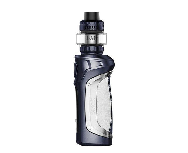 SMOK MAG Solo Starter Kit hardware showing a sleek black mod with ergonomic design and included accessories.