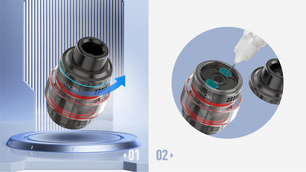 SMOK Morph 3 Starter Kit hardware with sleek mod and matching tank, featuring adjustable airflow and colorful display screen.