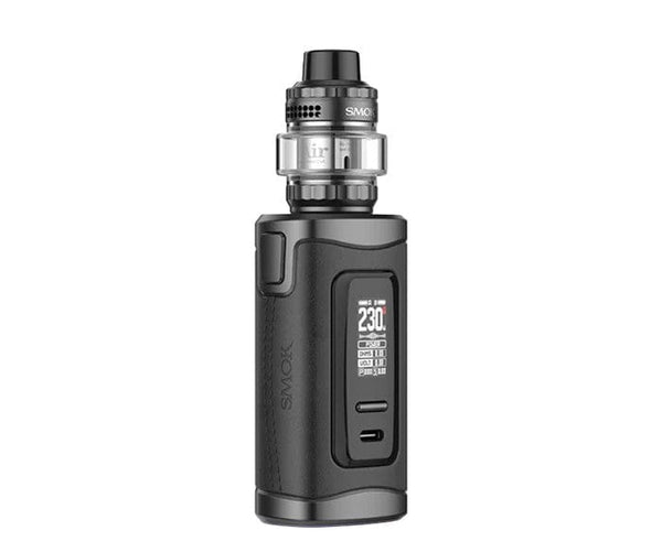 SMOK Morph 3 Starter Kit hardware with sleek mod, colorful display, and attached tank for vaping.