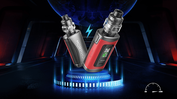 SMOK Morph 3 Starter Kit hardware with sleek mod and accessories, designed for vaping enthusiasts.