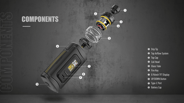 SMOK Morph 3 Starter Kit hardware with sleek mod and matching tank, featuring modern design and textured grip.