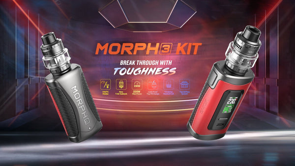 SMOK Morph 3 Starter Kit with sleek hardware design, featuring advanced vaping device and accessories for enhanced vaping experience.