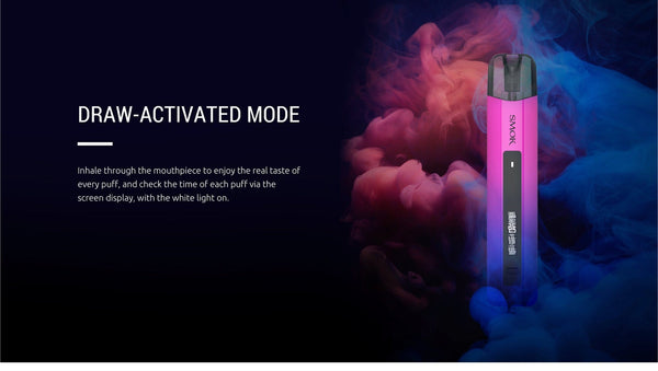 SMOK Nfix Pro 25W pod system with sleek design, showing the compact hardware device in black with mouthpiece and buttons.