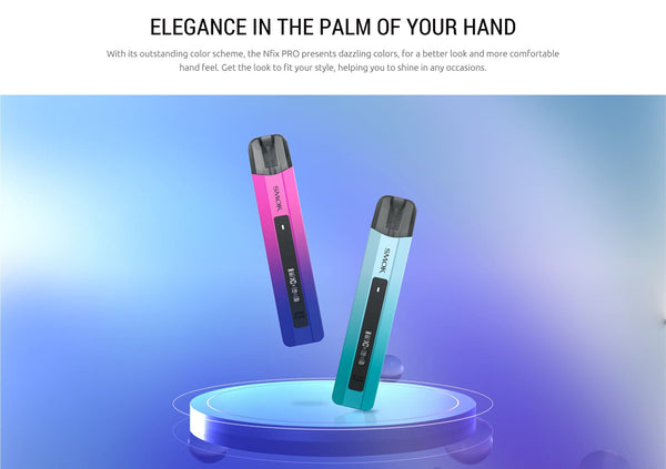 SMOK Nfix Pro 25W pod system device with sleek design and compact hardware for vaping.