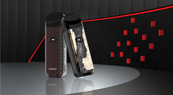 SMOK NORD 2 40W pod system with sleek design and compact hardware for vaping, featuring mouthpiece and adjustable airflow.
