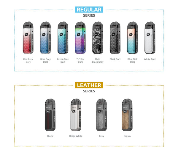 SMOK Nord 5 80W pod system vape device with sleek design and adjustable wattage, featuring a compact hardware setup.