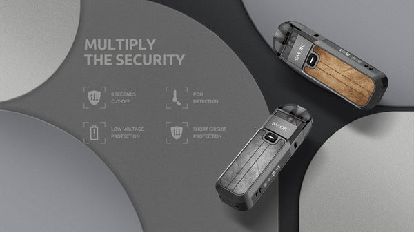 SMOK Nord 5 80W pod system vape device with sleek design and adjustable wattage, featuring a compact hardware layout.