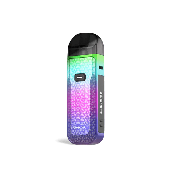 SMOK Nord 5 80W pod system hardware with sleek design and adjustable settings, featuring a compact vape device with a display screen.