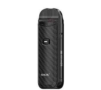 SMOK NORD 50W Pod Kit showing the compact black hardware with pod cartridge attached, designed for vaping.