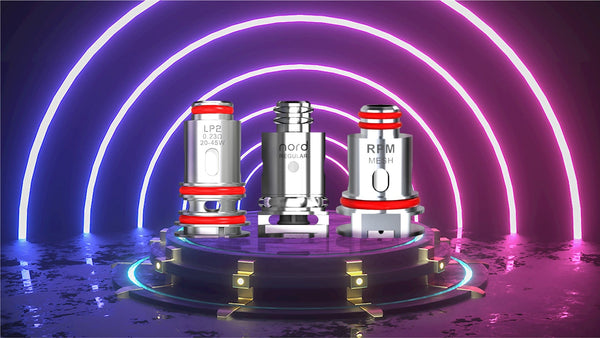 SMOK NORD 50W Pod Kit showing the compact hardware device with adjustable wattage and replaceable pod system.