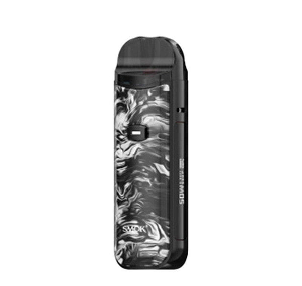 SMOK NORD 50W Pod Kit shown with sleek black hardware, compact design, and replaceable pod for vaping.