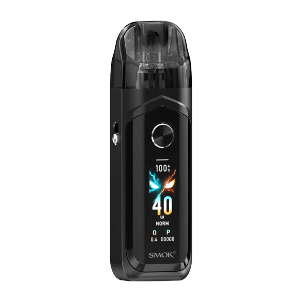 SMOK Nord 6 80W pod kit showing the compact device with a sleek design, screen display, and replaceable pod for vaping.