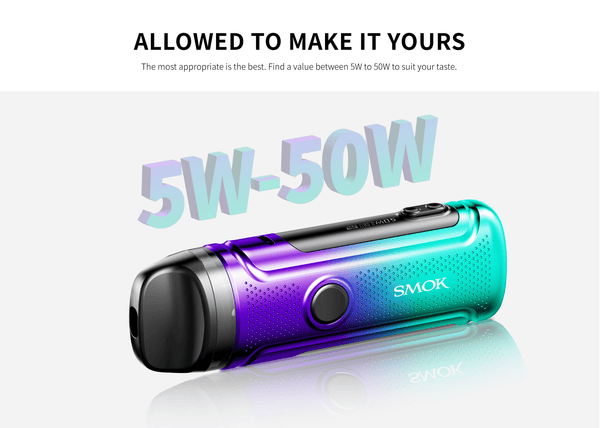 SMOK NORD C 50W Pod Kit hardware with sleek design, featuring a compact body and replaceable pod for vaping convenience.