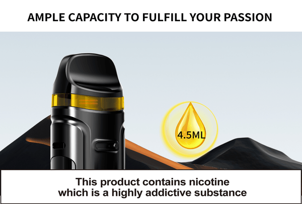 SMOK NORD C 50W pod kit with sleek black hardware, compact design, and replaceable pod for vaping.