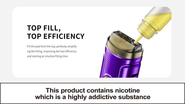 SMOK NORD C 50W pod kit with sleek black hardware, compact design, and replaceable pod system for vaping.