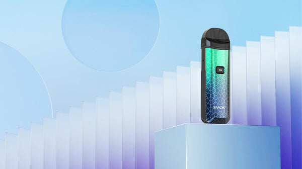 SMOK NORD PRO 25W pod kit with sleek black hardware and integrated mouthpiece, designed for versatile vaping.