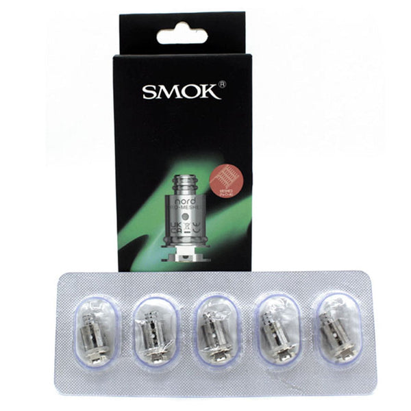 SMOK NORD PRO Mesh replacement coils for vape device, showing multiple coil heads with mesh design for enhanced vapor production.