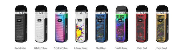 SMOK NORD X 60W pod system e-cigarette device with sleek design and adjustable wattage, used for vaping.