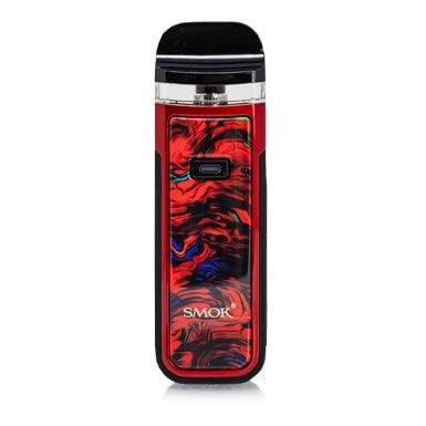 SMOK NORD X 60W pod system device with sleek design and adjustable wattage, shown from an angle highlighting its compact hardware.