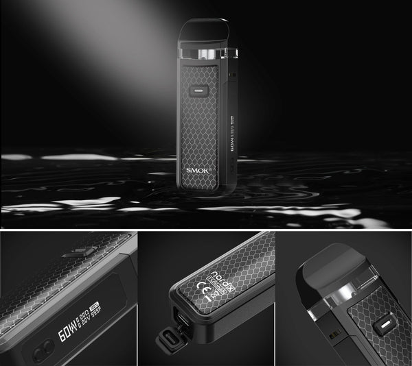 SMOK NORD X 60W pod system hardware with sleek design, compact size, and adjustable wattage for versatile vaping.