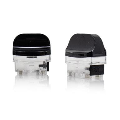 SMOK NORD X replacement vape pods for SMOK NORD X device, shown with clear opening and mouthpiece for easy refilling.