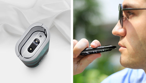 SMOK Novo 2 pod system vape part showing the sleek compact design with mouthpiece and filling port for nicotine vapor.