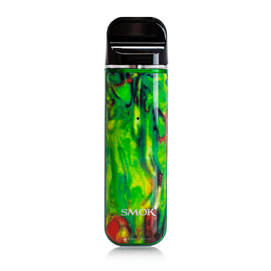 SMOK Novo 2 pod system vape part showing the compact device with mouthpiece and pod cartridge in black and silver finish.