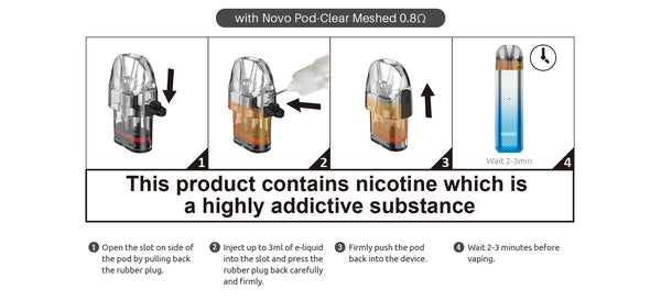 SMOK Novo 2C pod system hardware with sleek design and compact size, featuring a mouthpiece and charging port.