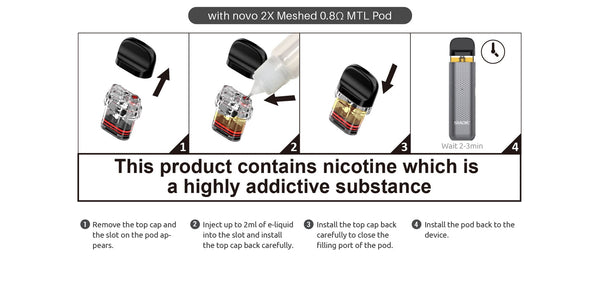 SMOK Novo 2C Pod System hardware with sleek compact design and replaceable pod for vaping convenience.