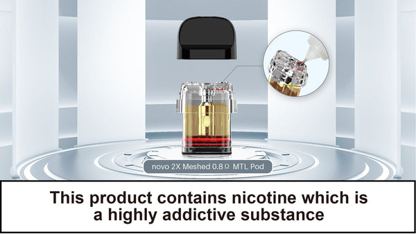 SMOK Novo 2C Pod System hardware with sleek design and compact size, featuring adjustable airflow and integrated mouthpiece.