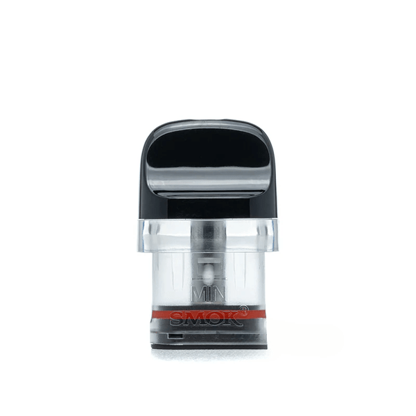 SMOK Novo 2X replacement pods for vape device, clear view of the sleek, refillable pods with mouthpiece and filling port.