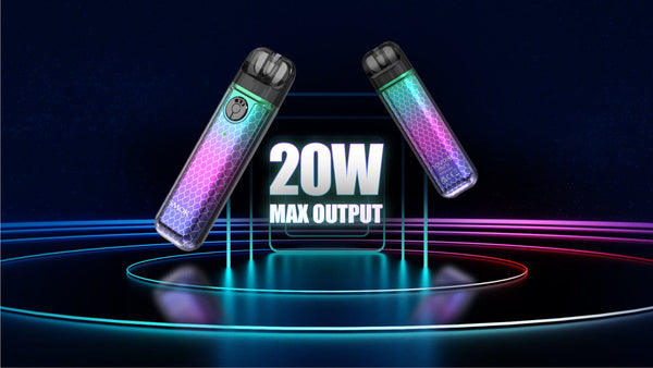 SMOK Novo 4 Mini pod system hardware showing compact device with mouthpiece and LED indicator for vaping.